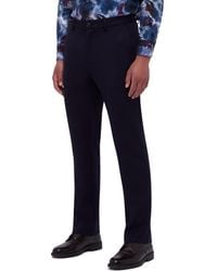 Bugatchi - Slim Tailored Fit Flat Front Soft Touch Knit Dress Pants - Lyst