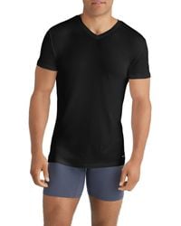 Tommy John - 3-Pack Second Skin Stay Tucked V-Neck Undershirts - Lyst