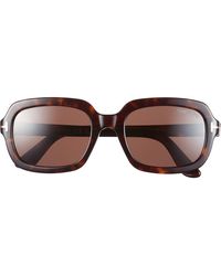 Tom Ford - Lana 53Mm Rectangular Sunglasses - Lyst