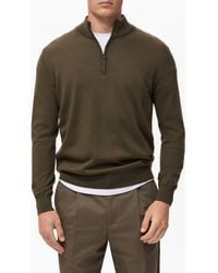 Mango - Perkins Wool Quarter Zip Sweater - Lyst