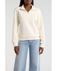 The North Face - Evolution Simple Dome Cotton Blend Quarter Zip Sweatshirt - Lyst