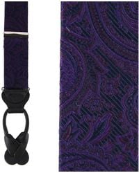Trafalgar - Sobee Silk Button End Suspenders - Lyst