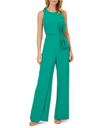 Adrianna Papell - Bow Detail Sleeveless Wide Leg Jumpsuit - Lyst