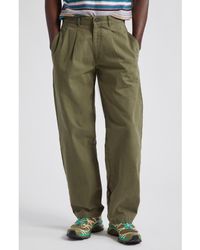 Noah - Double Pleat Cotton Herringbone Pants - Lyst
