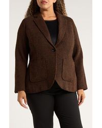 UNIVERSAL STANDARD - Kidjo Herringbone Tailored Wool Blend Jacket - Lyst