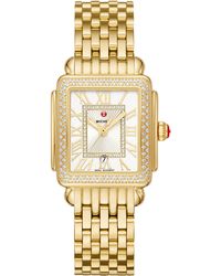 Michele - Deco Madison Mid Diamond Bracelet Watch - Lyst