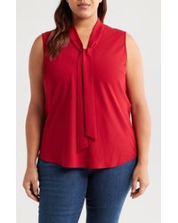 Kasper - Sleeveless Tie Front Top - Lyst