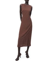 Mango - Polka Dot Sleeveless Midi Dress - Lyst