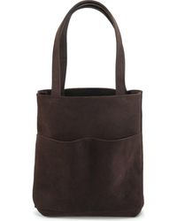 EZRA ARTHUR - Brooklyn Nubuck Suede Leather Tote Bag - Lyst