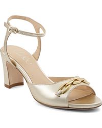 Elizee - Tessa Sandal Leather Block Heel - Lyst