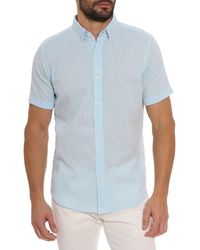 Robert Graham - Palmer Tailored Fit Short Sleeve Linen Blend Button-up Shirt - Lyst