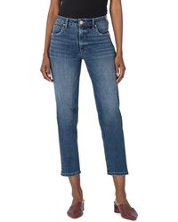 Kut From The Kloth - Elizabeth Fab Ab High Waist Crop Straight Leg Jeans - Lyst