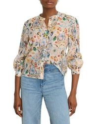 NIC+ZOE - Pressed Flower Print Button-Up Shirt - Lyst