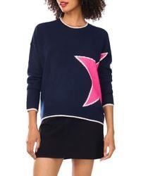 Vince Camuto - Star Detail Crewneck Sweater - Lyst