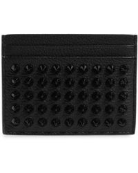 Christian Louboutin - Kios Spikes Calfskin Leather Card Case - Lyst
