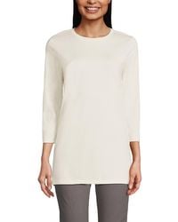 Lands' End - 3/4 Sleeve Cotton Supima Tunic - Lyst