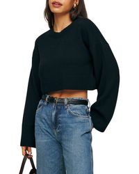 Reformation - Paloma Recycled Cashmere Blend Crop Sweater - Lyst