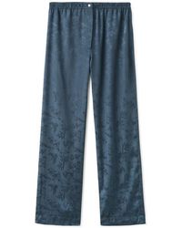 Mango - Jacquard Satin Pajama Pants - Lyst