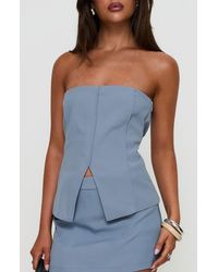 Princess Polly - Lavish Living Split Front Strapless Top - Lyst