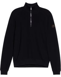 Moncler - Cotton & Cashmere Quarter Zip Sweater - Lyst