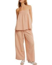 Free People - Corfu Tube Top & Wide Leg Pants Set - Lyst