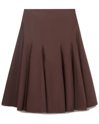 Mango - Pleat Midi Skirt - Lyst