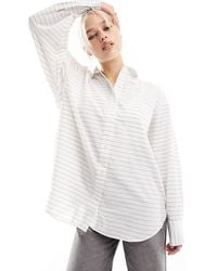 ASOS - Stripe Oversize Button-up Oxford Shirt - Lyst
