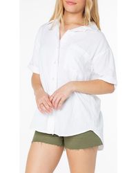 Roxy - Maile Cotton Gauze Tied Button-Up Shirt - Lyst