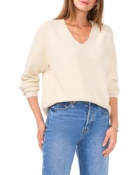 Vince Camuto - Sequin Detail V-Neck Sweater - Lyst