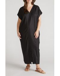 UNIVERSAL STANDARD - Cabana Linen Blend Caftan Dress - Lyst