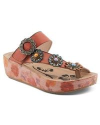 Spring Step - Blissbloom Platform Wedge Flip Flop - Lyst