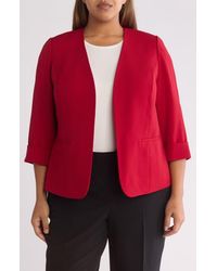 Kasper - Cardigan-Style Stretch Crepe Blazer - Lyst