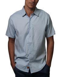 Fundamental Coast - Bondi Short Sleeve Linen Blend Button-up Shirt - Lyst