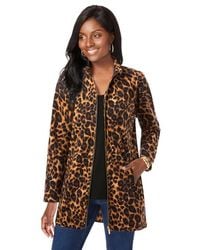 Jessica London - Stretch Cotton Zip Front Hi-Low Jacket - Lyst