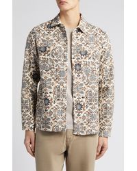 Wax London - Whiting Embroidered Mosaic Cotton Blend Shirt Jacket - Lyst