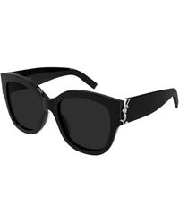 Saint Laurent - Sl M95/f 55mm Round Sunglasses - Lyst