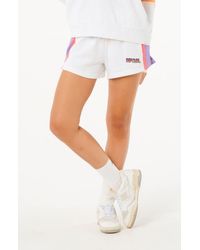 Rip Curl - Las Dalias Colorblock Cotton Blend Fleece Shorts - Lyst