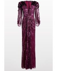 Jenny Packham - Xenia Sequin-Embellished Maxi Dress - Lyst