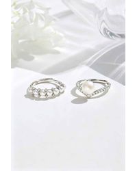 Classicharms - Freshwater Pearl Stackable Ring Set - Lyst