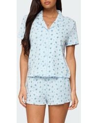 Edikted - Camden Floral Pointelle Button-Up Shirt - Lyst