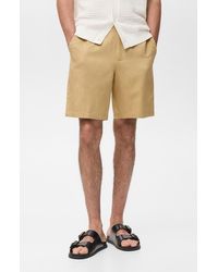Mango - Elastic Waist Shorts - Lyst