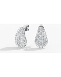 Everlee - Pavé Domed Cloud Lab Diamond Earrings - Lyst