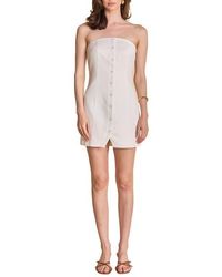 Endless Rose - Strapless Linen Blend Minidress - Lyst