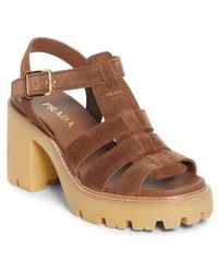 Prada - Stride Platform Sandal - Lyst