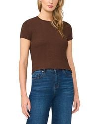 Halogen® - Easy Texture T-Shirt - Lyst