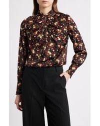 Tahari - The Lola Stretch Silk Top - Lyst