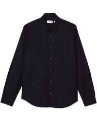 Lacoste - Regular Fit Solid Poplin Button-up Shirt - Lyst