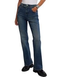 Free People - Sabine Belted Slim Bootcut Jeans - Lyst