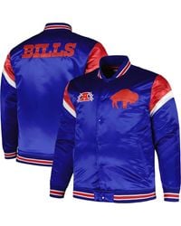 Mitchell & Ness - Buffalo Bills Big & Tall Satin Full-Snap Jacket - Lyst