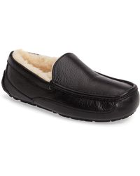 ugg ascot black leather